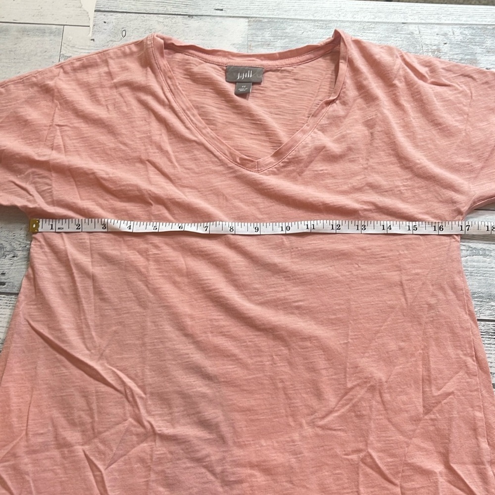 J.Jill High/Low Cotton V-Neck Tee Shirt Extra Small - Picture 5 of 7